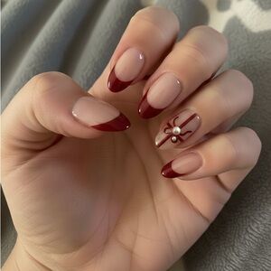 New Holiday Limited Edition Nail Set Red Christmas Presents Gifts press on nails